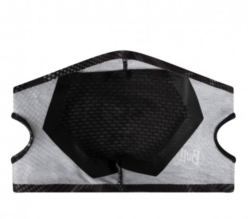 Buff Filter Face Mask In Solid Black With 5 Filters-1